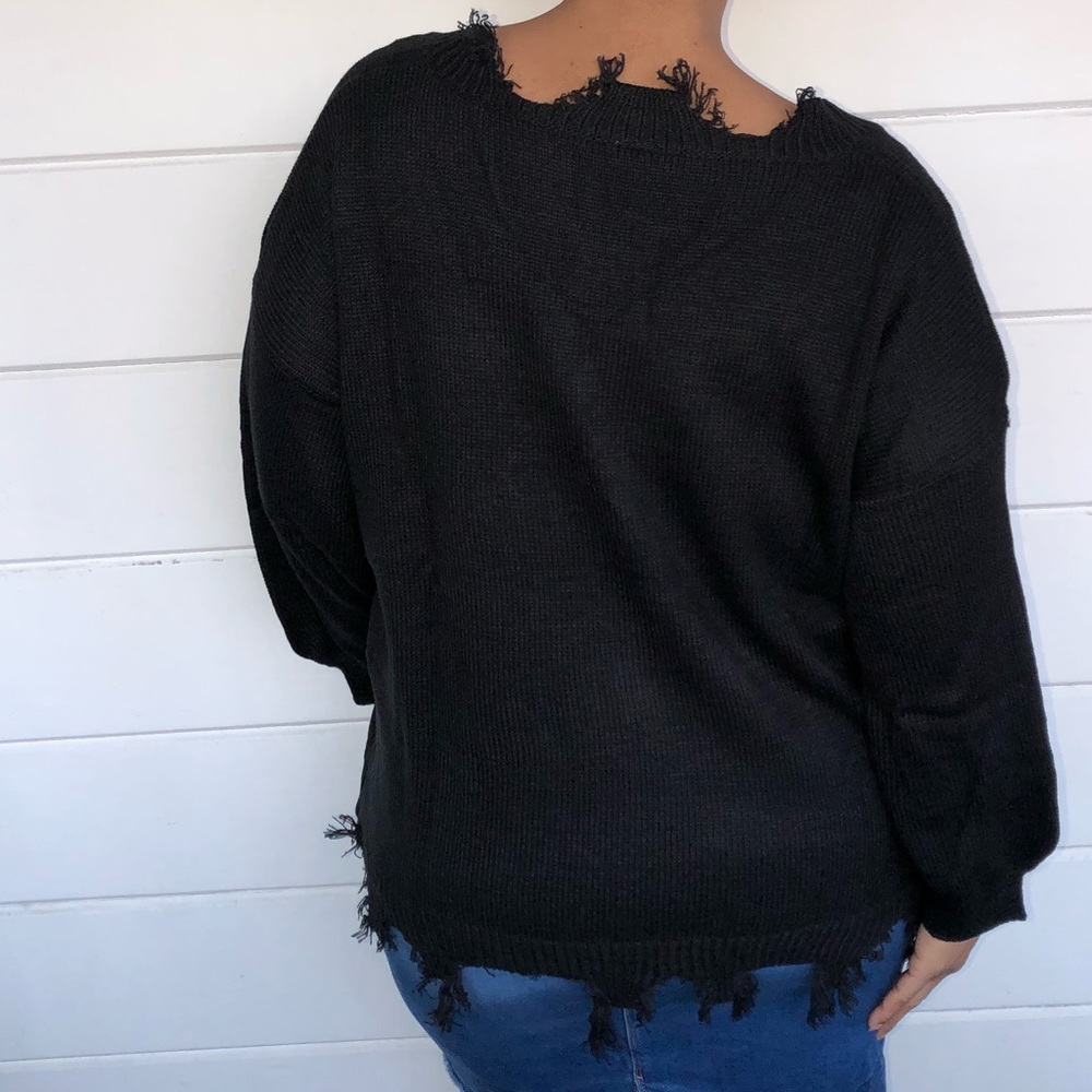 🔥HP! New Distressed Sweater - Picture 2 of 6
